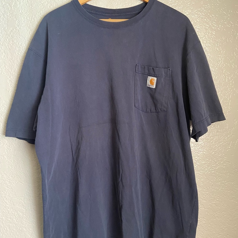 Blue Faded Carhartt T Shirt